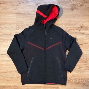 Nike Sportswear Tech Pack Windrunner Full-Zip Hoodie Black and Red Size M